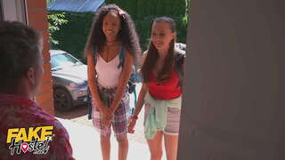 Fake Sgìre Hot Threesome with Perfect Tits Stacey Cruz and Romy Indy