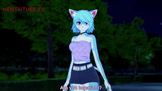 Furry ਹੌਨਟਾਈ - ਬਘਿਆੜ x ਕਿਟੀ ਹਾਰਡ ਸੈਕਸ