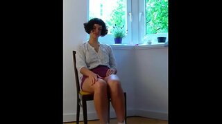 Babe ilə Волосатой Киской və Волосатыми Ямочками Edir селфи, Замирая təcrübəsi Orgazm